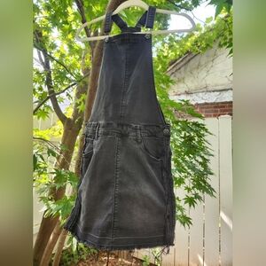 Name It Balck Denim Girls Overall Dress, size 14 years